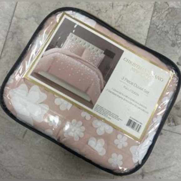 Silver Orchid Perkins 3-piece Flowers Duvet Cover Set    Queen - Pink - Picture 4 of 5
